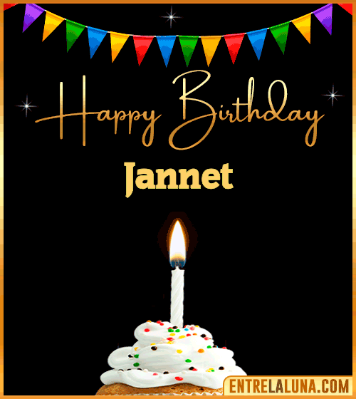 GiF Happy Birthday Jannet